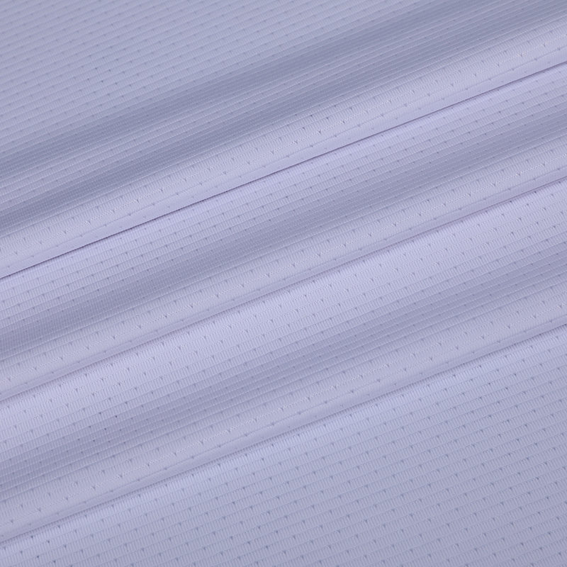 BPJ1437 Wit Horizontale streepnaal Naald oog Jacquard Polo Shirt Fabric